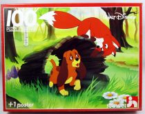 The Fox & the Hound - Jigsaw Puzzle 100 pieces \ Yoo hoo, here I am!\  - Nathan 1989 (ref.555253)