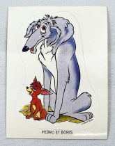 The Lady and The Tramp - La Vache qui Rit Promotional Sticker - Pedro and Boris