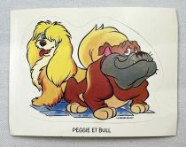 The Lady and The Tramp - La Vache qui Rit Promotional Sticker - Peggie and Bull