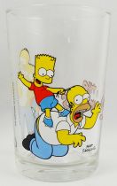 The Simpsons - Amora Mustard glass - Homer & Bart