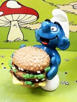 The Smurfs - McDonald\'s 1996 (20158) Smurf with Hamburger (MD9610)