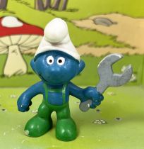 The Smurfs - Schleich - 20012 Mechanic Smurf (clear green outfit)