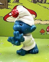 The Smurfs - Schleich - 20021 Sleep-walker Smurf (red pompom)