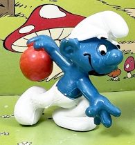 The Smurfs - Schleich - 20051 Bowling Smurf (orange bowl)