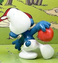 The Smurfs - Schleich - 20051 Bowling Smurf (orange bowl)