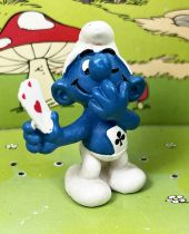 The Smurfs - Schleich - 20056 Cards player Smurf (Made in Portugal)