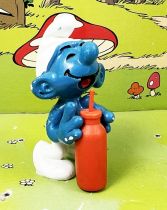 The Smurfs - Schleich - 20057 Thirsty Smurf (orange straw variation)