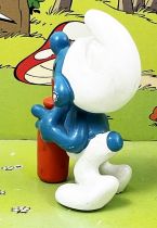 The Smurfs - Schleich - 20057 Thirsty Smurf (orange straw variation)