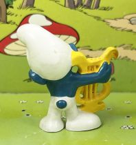 The Smurfs - Schleich - 20070 Harpist Smurf (made in Hong Kong)