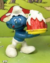 The Smurfs - Schleich - 20100 Greedy Smurf yellow cake (Made in Sri Lanka)