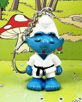 The Smurfs - Schleich - 20134 Judoka Smurf Keychain (Abilis)