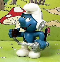 The Smurfs - Schleich - 20143 Radio Smurf (grey headset)