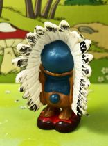 The Smurfs - Schleich - 20144 Indian Chief Smurf (W. Berrie Co.)