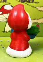 The Smurfs - Schleich - 20153 Christmas Smurfette with rectangular gift and long coat