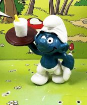 The Smurfs - Schleich - 20162 Waiter Smurf (white glass)