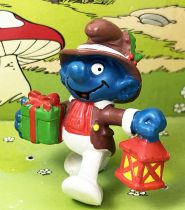 The Smurfs - Schleich - 20201 Christmas Smurf with gift and lamp