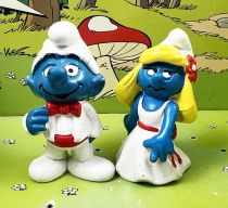 The Smurfs - Schleich - 20216 Tuxedo Smurf and 20217 Grown Smurfette