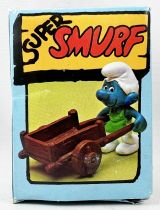 The Smurfs - Schleich - 40206 Smurf Gardener with Wheelbarrow (USA Box)