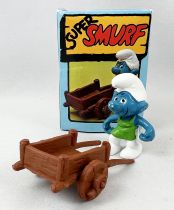 The Smurfs - Schleich - 40206 Smurf Gardener with Wheelbarrow (USA Box)