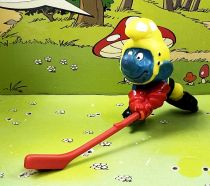 The Smurfs - Schleich - 40505 Smurf Ice Hockey without goal (red stick)