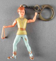 Thierry la Fronde - Articulated Plastic Figure Key Chain - Thierry with Knive & Sling