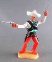 Timpo - Mexicains - Piéton Bras Gauche Levé Veste Blanche (2 revolvers) Sombrero Blanc Jambes Rouges Pied Droit vers la Droite