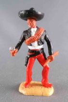 Timpo - Mexicans - Footed Left Arm Down Black Jacket (Pistol & Winchester) Black Hat Red Legs with Right Foot Pointing Ahead