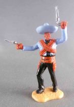 Timpo - Mexicans - Footed Left Arm Raised Blue Jacket ( 2 pistols) Blue Hat Black Advancing Legs