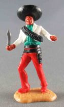 Timpo - Mexicans - Footed rHolding Knife White Jacket Black Hat Red Advancing Legs