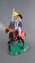 Timpo - Us cavalery (Federate) 1st séries - Mounted Standard Bearer Black Rearing Uping Horse Green Base