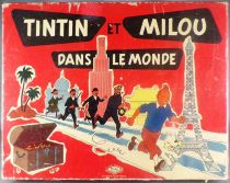 Tintin - Board Game \ Tintin & Snowy around the World\  - Noël Montbrison Games 1969