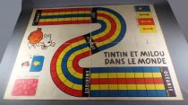 Tintin - Board Game \ Tintin & Snowy around the World\  - Noël Montbrison Games 1969