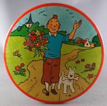 Tintin - Brochet 1965 - Boite à Bonbons en Métal \ La Campagne\ 