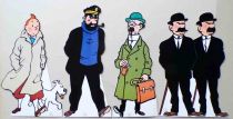 Tintin - Cardboard Stand-Up Display Hergé Moulinsart - Tintin with Snowy Haddock Calculus Thomson & Thompson