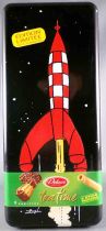 Tintin - Delacre Tin Cookie Box (Rectangular) - Rocket from Explorers on the Moon