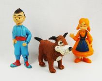 Tintin - Esso Belvision - Série complète de 13 figurines \ Le Lac aux Requins\ 