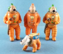 Tintin - Figurine pvc LU (1993) - Tintin + Milou + Dupont + Dupond sur la Lune