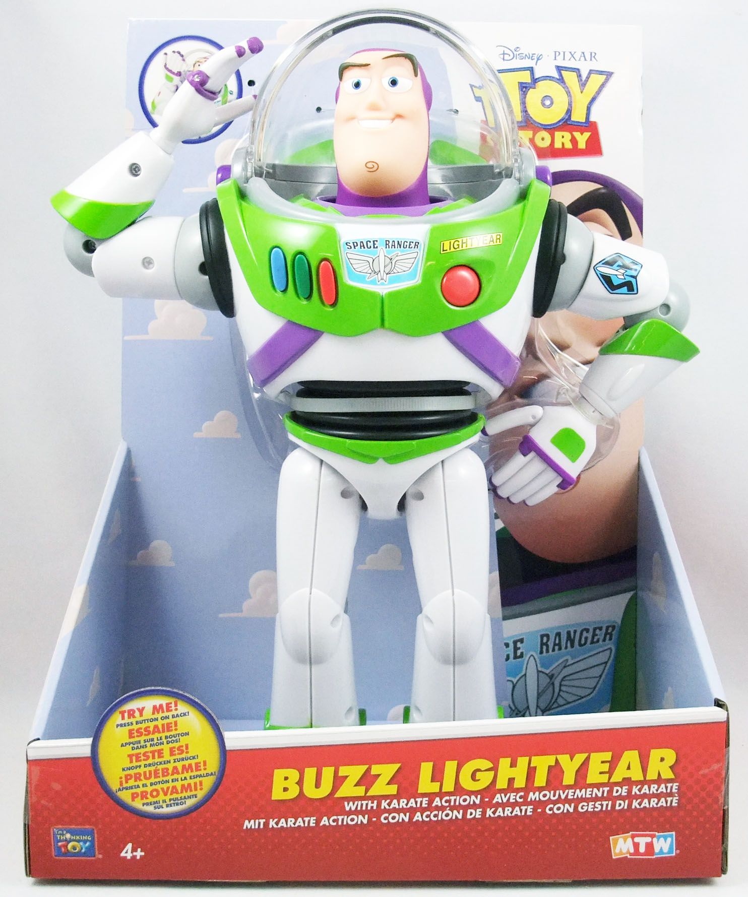 voiture télécommandée toy story avec figurines buzz et woody