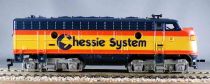 Tyco 224-03 Ho Usa Diesel Locomotive F9 Chessie System #4015 Lightning Near Mint in Box