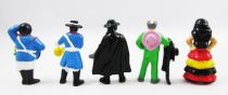 Zorro - Set complet de 6 figurines type Kinder : Bernardo, Garcia, Monasterio, Elena, Zorro